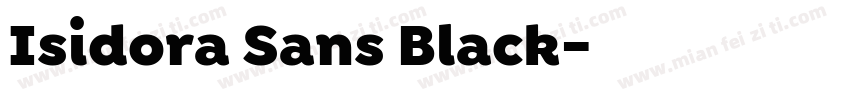 Isidora Sans Black字体转换